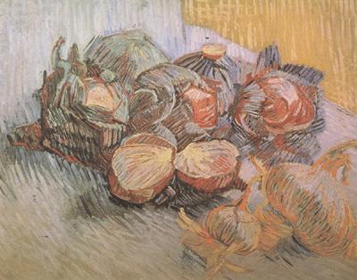 Vincent Van Gogh Still life with Red Cabbages and Onions (nn04) oil painting picture